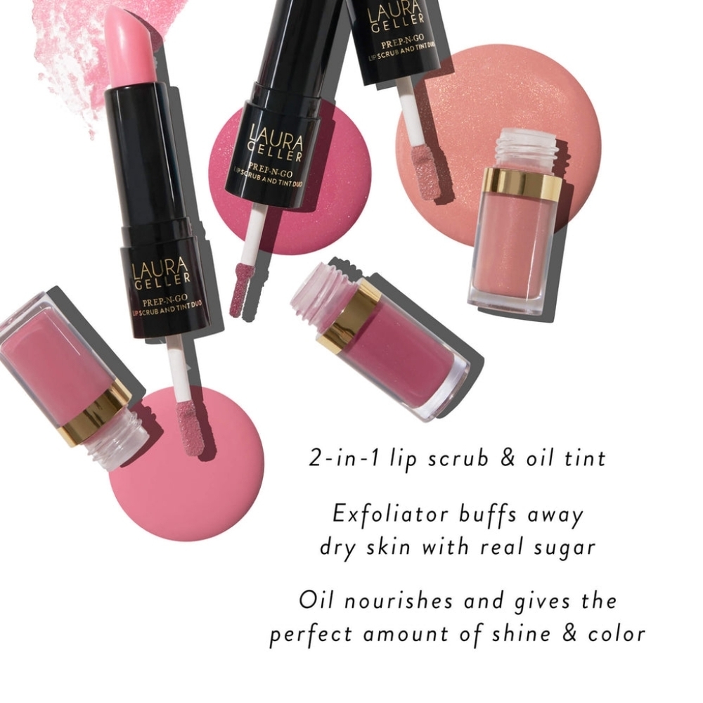 Laura Geller Prep n' Go Lip Scrub & Tint in Shade "Finish Line" - Picture 2 of 10